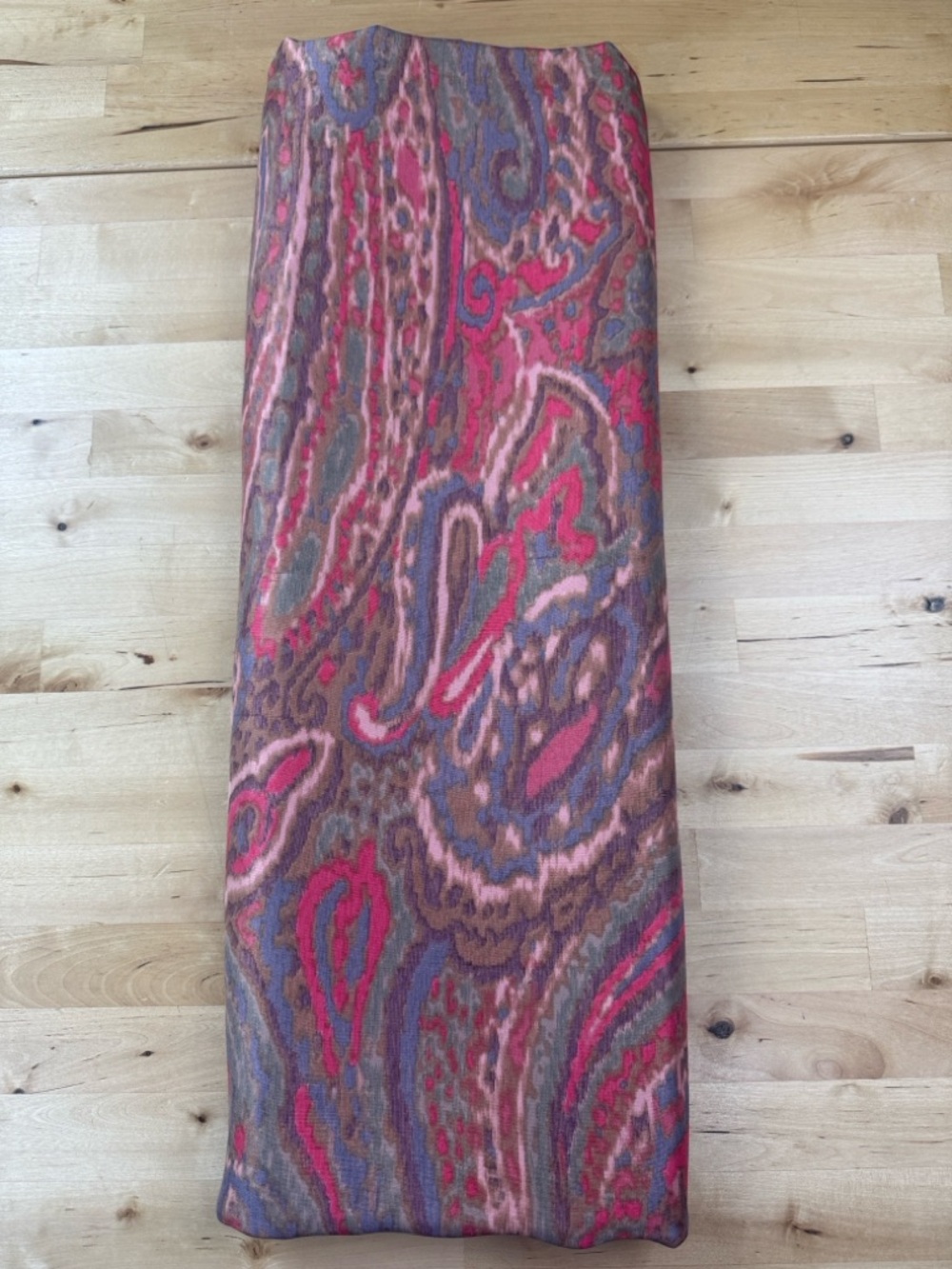 Pottery Barn Silk Paisley Blackout Curtain Panel 50x96 Boho Dupioni Style